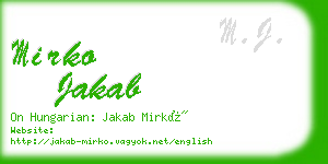 mirko jakab business card